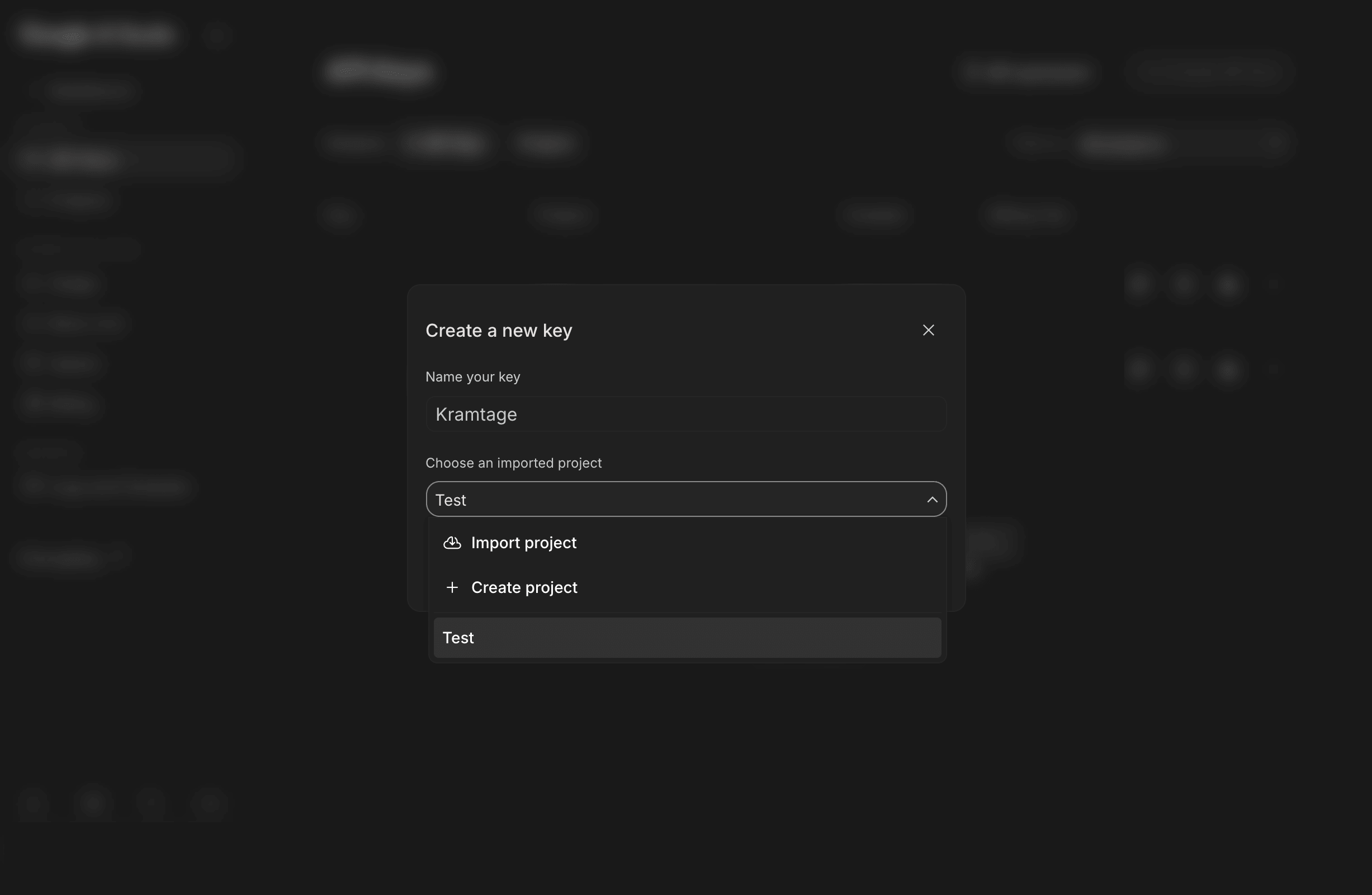 Create an API key