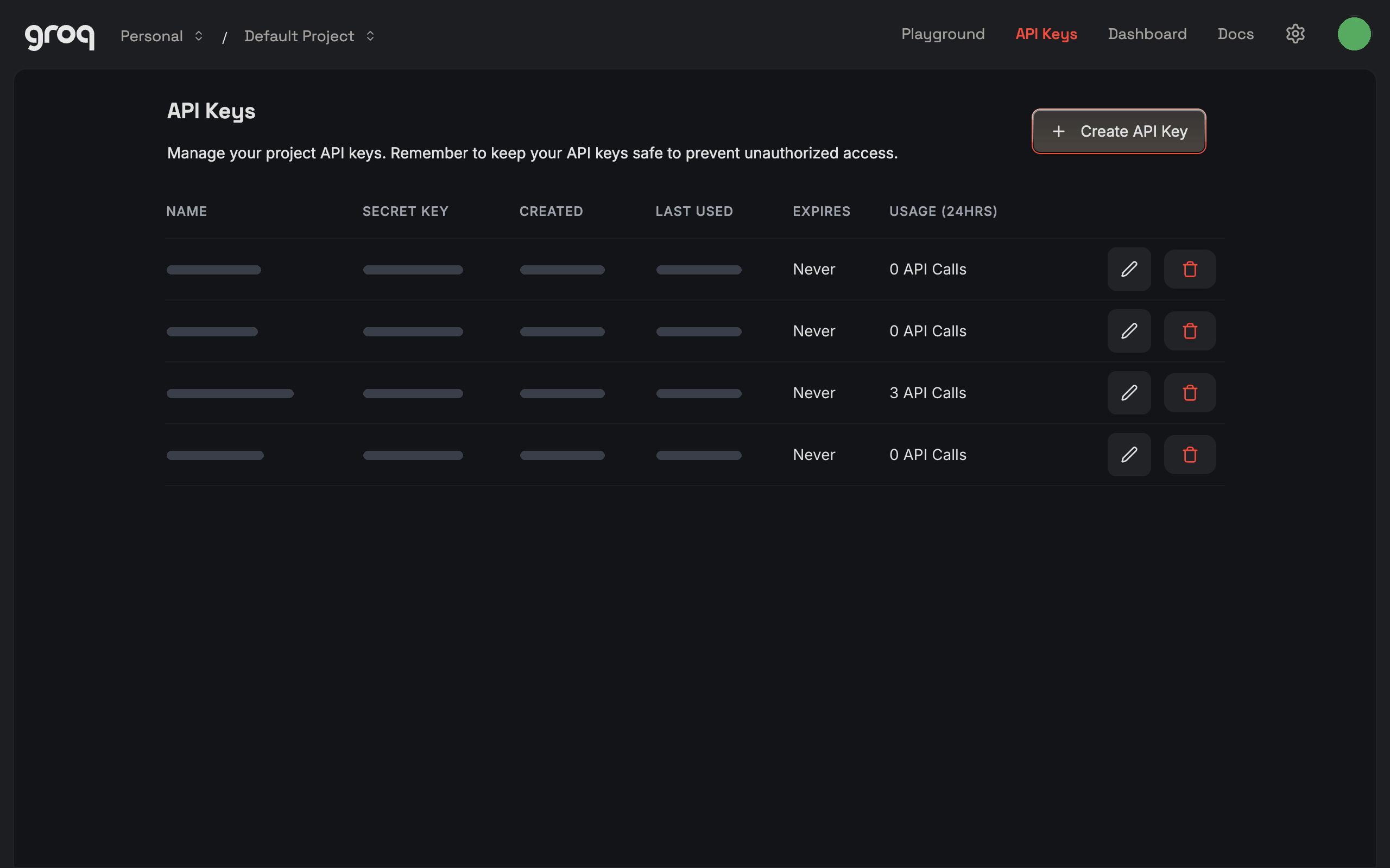 Open API Keys